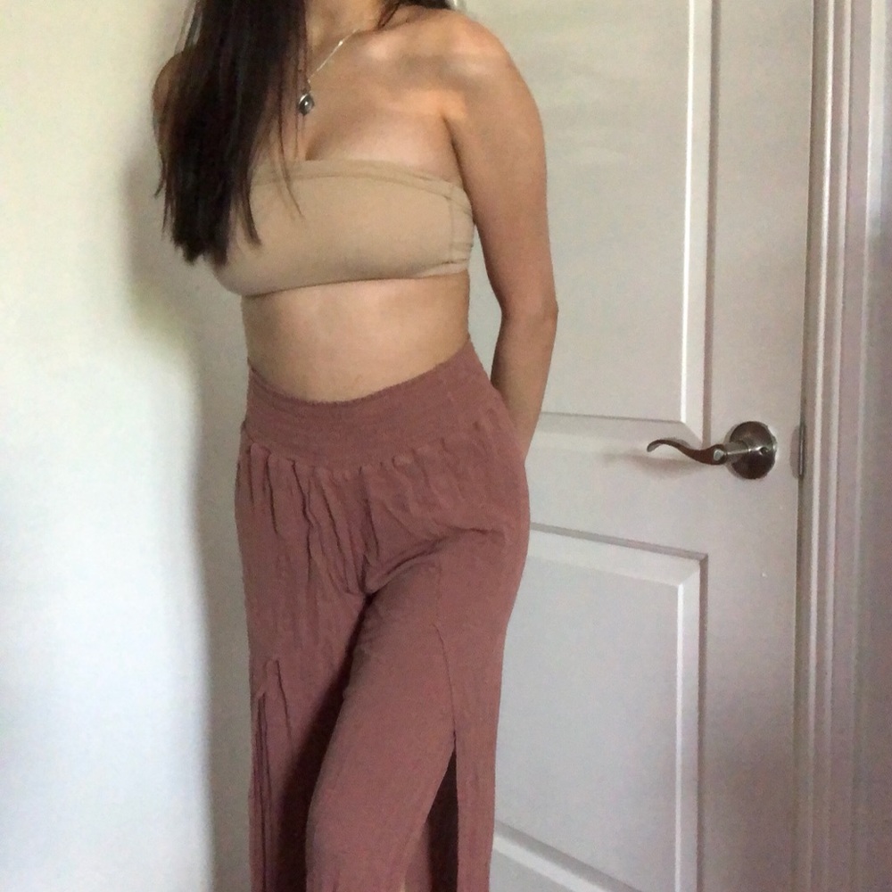 FLOWY MAUVE PINK PANTS